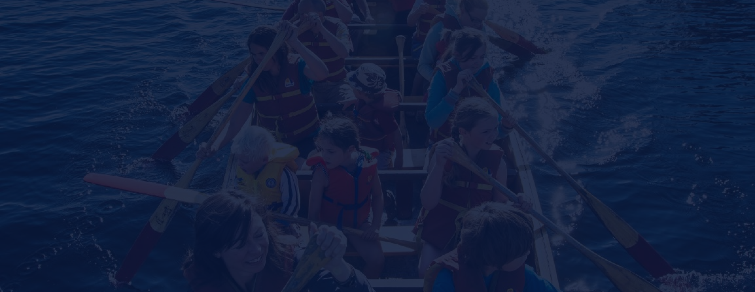 Blue section backdrop